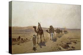 An Arab Caravan-Ludwig Hans Fischer-Stretched Canvas
