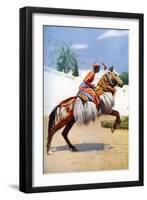 An Arab Dancing Horse, Udaipur, India, 1922-Herbert Ponting-Framed Giclee Print