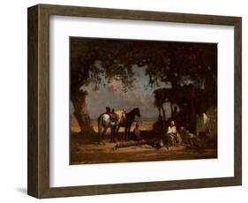 An Arab Encampment, C.1880-Gustave Guillaumet-Framed Giclee Print