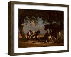 An Arab Encampment, C.1880-Gustave Guillaumet-Framed Giclee Print