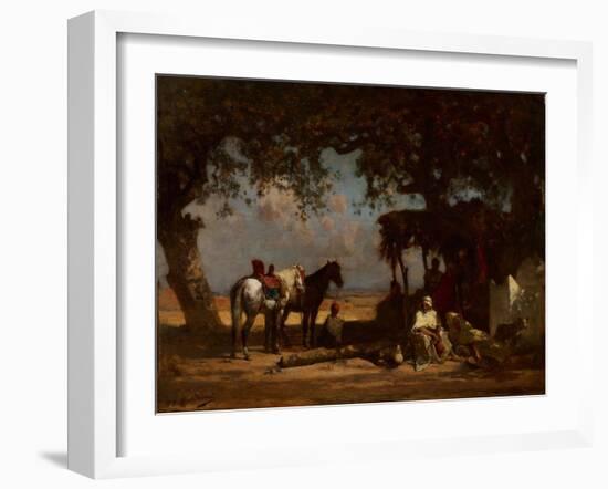 An Arab Encampment, C.1880-Gustave Guillaumet-Framed Giclee Print