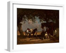 An Arab Encampment, C.1880-Gustave Guillaumet-Framed Giclee Print