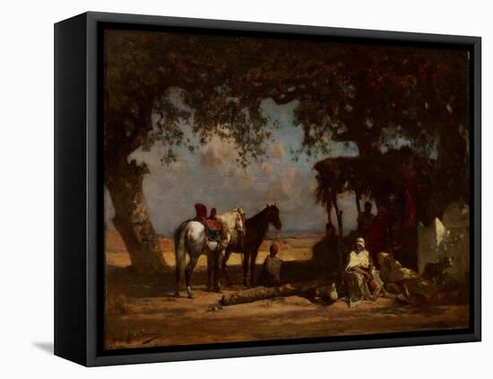 An Arab Encampment, C.1880-Gustave Guillaumet-Framed Stretched Canvas