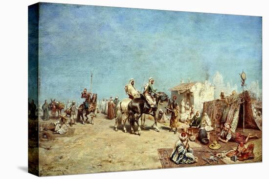 An Arab Encampment-Alberto Pasini-Stretched Canvas