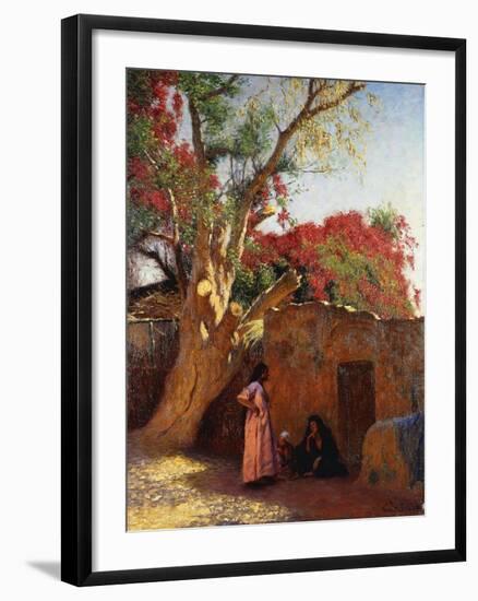 An Arab Family Outside a Village-Ludwig Deutsch-Framed Giclee Print