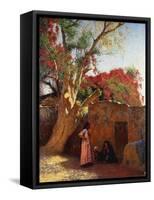 An Arab Family Outside a Village-Ludwig Deutsch-Framed Stretched Canvas