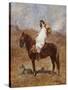 An Arab on a Horse in a Desert Landscape-Henri Emilien Rousseau-Stretched Canvas