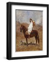 An Arab on a Horse in a Desert Landscape-Henri Emilien Rousseau-Framed Giclee Print