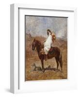 An Arab on a Horse in a Desert Landscape-Henri Emilien Rousseau-Framed Giclee Print