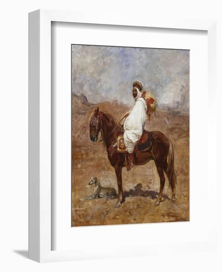 An Arab on a Horse in a Desert Landscape-Henri Emilien Rousseau-Framed Giclee Print