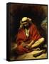 An Arab Plucking a Thorn from His Foot-Leon Joseph Florentin Bonnat-Framed Stretched Canvas