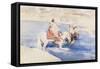 An Arab Raid (W/C with Gouache on Paper)-Joseph Crawhall-Framed Stretched Canvas