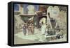 An Arab Street Scene-Carl Friedrich Heinrich Werner-Framed Stretched Canvas