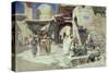 An Arab Street Scene-Carl Friedrich Heinrich Werner-Stretched Canvas