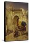 An Arab Street Scene-Rudolf Gustav Muller Wiesbaden-Framed Stretched Canvas