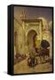 An Arab Street Scene-Rudolf Gustav Muller Wiesbaden-Framed Stretched Canvas