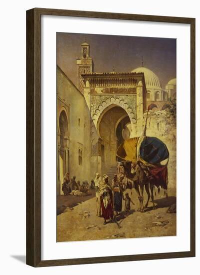 An Arab Street Scene-Rudolf Gustav Muller Wiesbaden-Framed Giclee Print