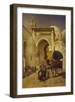 An Arab Street Scene-Rudolf Gustav Muller Wiesbaden-Framed Giclee Print