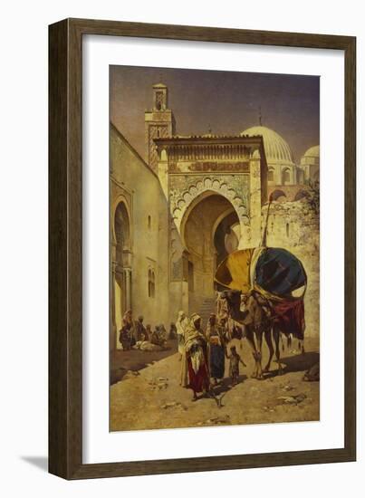 An Arab Street Scene-Rudolf Gustav Muller Wiesbaden-Framed Giclee Print