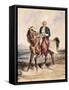 An Arab Warrior on Horseback in a Landscape-Eugene Delacroix-Framed Stretched Canvas