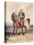 An Arab Warrior on Horseback in a Landscape-Eugene Delacroix-Stretched Canvas