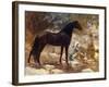 An Arab watering his Horse by a River-Frederick Arthur Bridgman-Framed Giclee Print