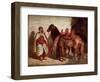 An Arab with Two Horses-Francois-hippolyte Lalaisse-Framed Giclee Print