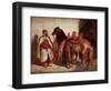 An Arab with Two Horses-Francois-hippolyte Lalaisse-Framed Giclee Print