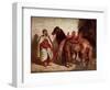 An Arab with Two Horses-Francois-hippolyte Lalaisse-Framed Giclee Print