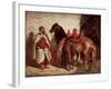 An Arab with Two Horses-Francois-hippolyte Lalaisse-Framed Giclee Print