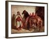 An Arab with Two Horses-Francois-hippolyte Lalaisse-Framed Giclee Print