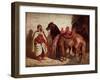 An Arab with Two Horses-Francois-hippolyte Lalaisse-Framed Giclee Print