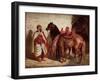 An Arab with Two Horses-Francois-hippolyte Lalaisse-Framed Giclee Print