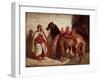 An Arab with Two Horses-Francois-hippolyte Lalaisse-Framed Giclee Print