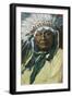 An Arapahoe Indian Chief Portrait - Colorado-Lantern Press-Framed Art Print