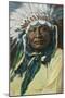 An Arapahoe Indian Chief Portrait - Colorado-Lantern Press-Mounted Art Print