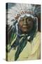 An Arapahoe Indian Chief Portrait - Colorado-Lantern Press-Stretched Canvas
