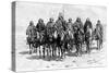 An Araucanian (Mapuch) Chief and His Staff, Chile and Argentina, 1895-null-Stretched Canvas