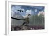An Archaeopteryx Standing at the Edge of a Forest-Stocktrek Images-Framed Art Print