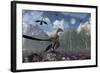 An Archaeopteryx Standing at the Edge of a Forest-Stocktrek Images-Framed Art Print