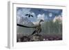 An Archaeopteryx Standing at the Edge of a Forest-Stocktrek Images-Framed Premium Giclee Print