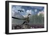 An Archaeopteryx Standing at the Edge of a Forest-Stocktrek Images-Framed Art Print