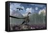 An Archaeopteryx Standing at the Edge of a Forest-Stocktrek Images-Framed Stretched Canvas