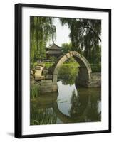 An Arched Bridge at Yuanmingyuan, Beijing, China-Kober Christian-Framed Photographic Print