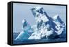 An arched iceberg floating in Gerlache Strait, Antarctica.-Paul Souders-Framed Stretched Canvas