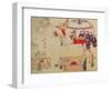 An Archery Contest, Late 18th Century, (Colour on Silk)-null-Framed Premium Giclee Print