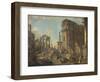 An Architectural Capriccio with the Arch of Constantine-Giovanni Paolo Pannini-Framed Giclee Print