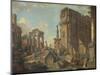 An Architectural Capriccio with the Arch of Constantine-Giovanni Paolo Pannini-Mounted Giclee Print