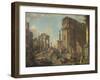 An Architectural Capriccio with the Arch of Constantine-Giovanni Paolo Pannini-Framed Giclee Print