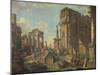 An Architectural Capriccio with the Arch of Constantine-Giovanni Paolo Pannini-Mounted Giclee Print